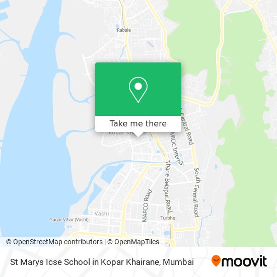 St Marys Icse School in Kopar Khairane map