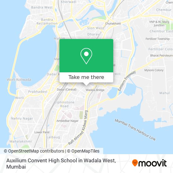 Auxilium Convent High School in Wadala West map