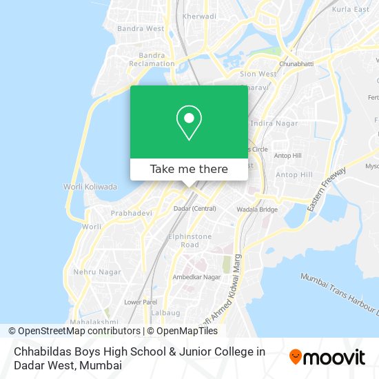 Chhabildas Boys High School & Junior College in Dadar West map