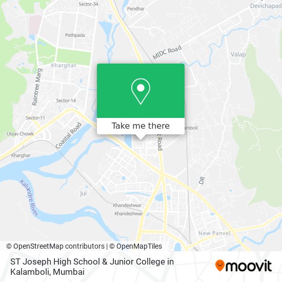 ST Joseph High School & Junior College in Kalamboli map
