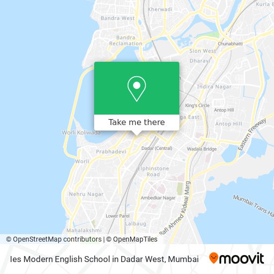 Ies Modern English School in Dadar West map