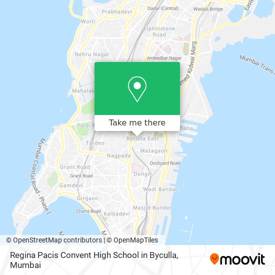 Regina Pacis Convent High School in Byculla map