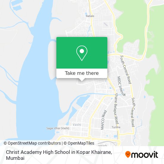 Christ Academy High School in Kopar Khairane map