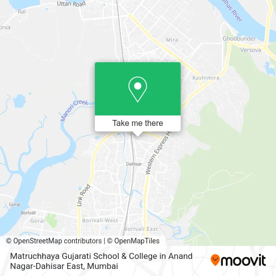 Matruchhaya Gujarati School & College in Anand Nagar-Dahisar East map
