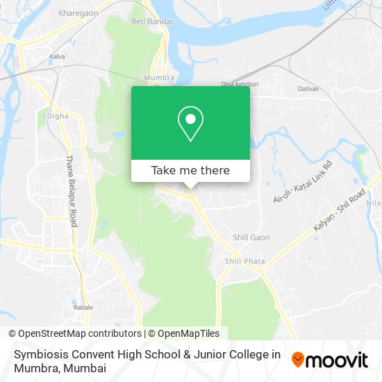 Symbiosis Convent High School & Junior College in Mumbra map