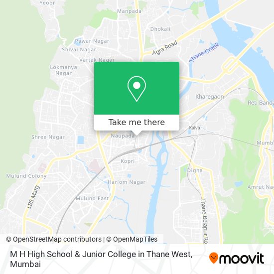 M H High School & Junior College in Thane West map