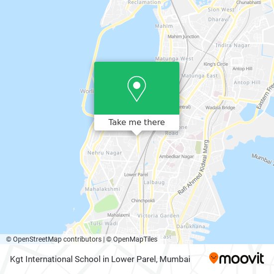 Kgt International School in Lower Parel map