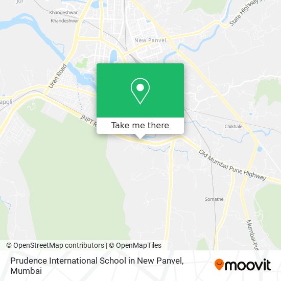 Prudence International School in New Panvel map