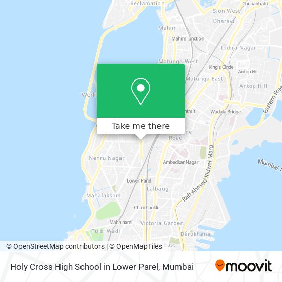 Holy Cross High School in Lower Parel map