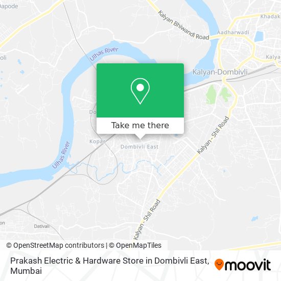 Prakash Electric & Hardware Store in Dombivli East map