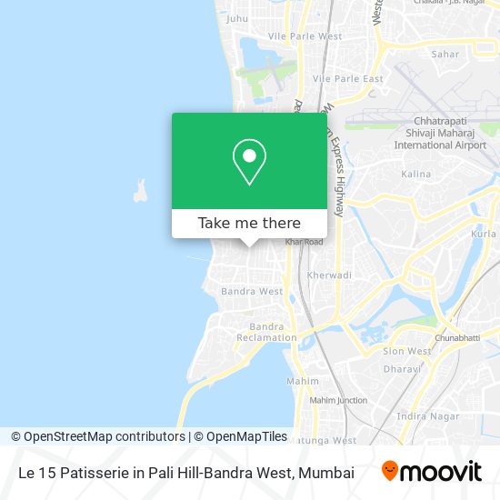 Le 15 Patisserie in Pali Hill-Bandra West map