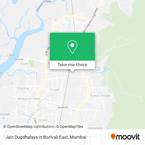 Jain Dugdhalaya in Borivali East map