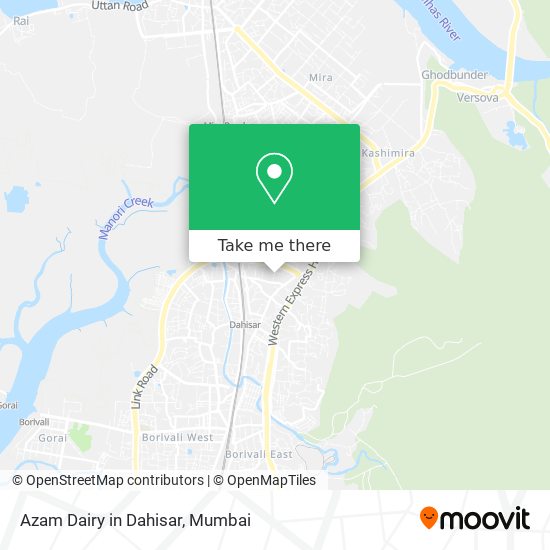 Azam Dairy in Dahisar map