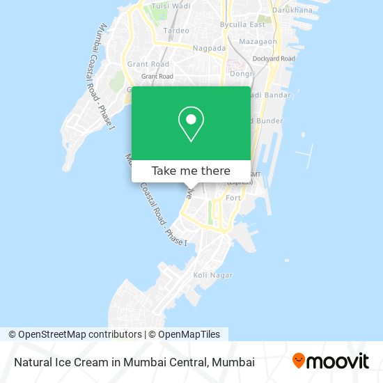 Natural Ice Cream in Mumbai Central map