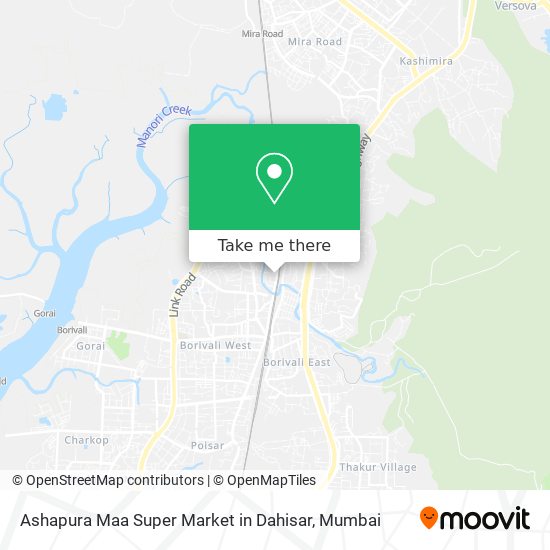 Ashapura Maa Super Market in Dahisar map