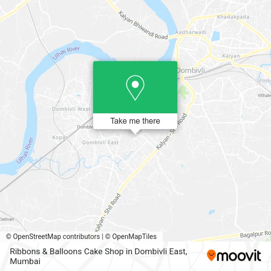 Ribbons & Balloons Cake Shop in Dombivli East map