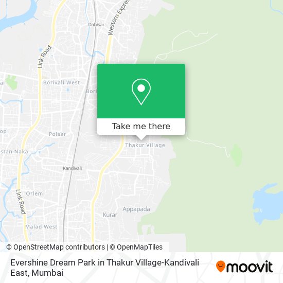 Evershine Dream Park in Thakur Village-Kandivali East map