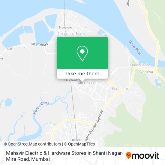 Mahavir Electric & Hardware Stores in Shanti Nagar-Mira Road map