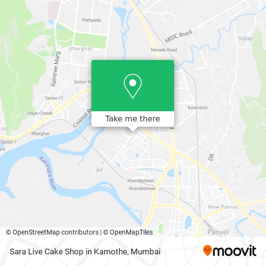 Ik was mijn kleren Groot Schurk How to get to Sara Live Cake Shop in Kamothe, Mumbai, Shop 12, Shubhangan  Complex, Plot No 25A, Sector 7, Kamothe in Panvel by Bus or Train?