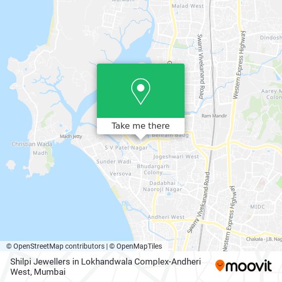 Shilpi Jewellers in Lokhandwala Complex-Andheri West map