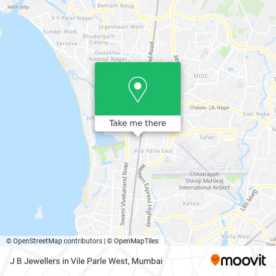 J B Jewellers in Vile Parle West map