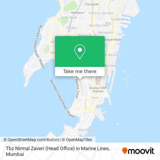 Tbz Nirmal Zaveri (Head Office) in Marine Lines map
