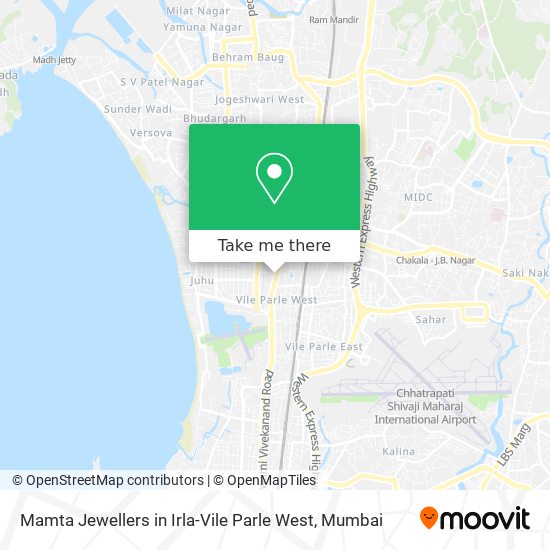 Mamta Jewellers in Irla-Vile Parle West map