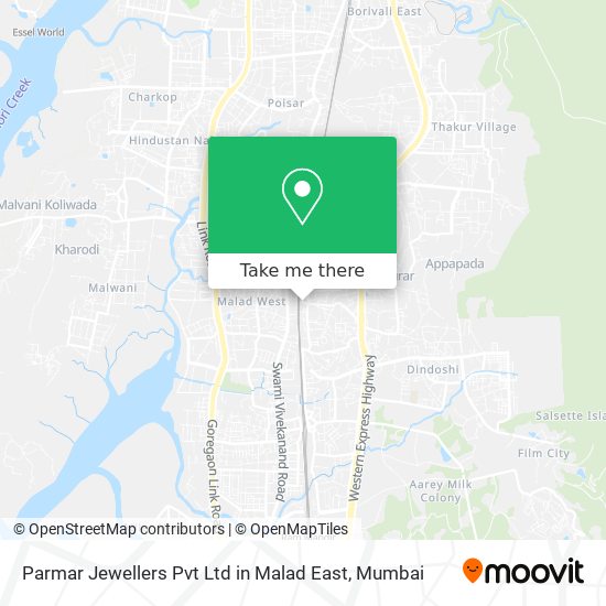 Parmar Jewellers Pvt Ltd in Malad East map