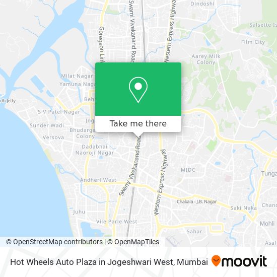 Hot Wheels Auto Plaza in Jogeshwari West map
