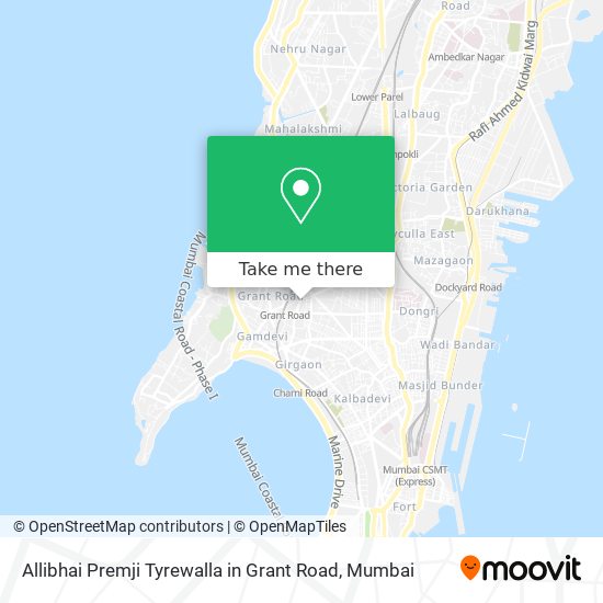 Allibhai Premji Tyrewalla in Grant Road map