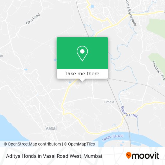 Aditya Honda in Vasai Road West map