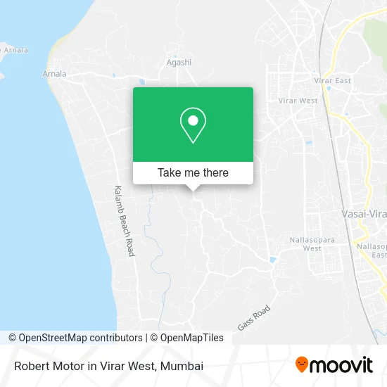 Robert Motor in Virar West map
