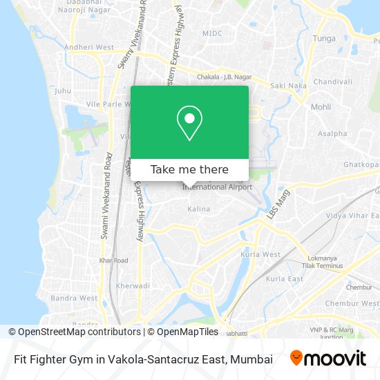 Fit Fighter Gym in Vakola-Santacruz East map