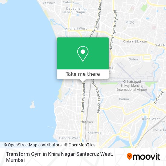 Transform Gym in Khira Nagar-Santacruz West map