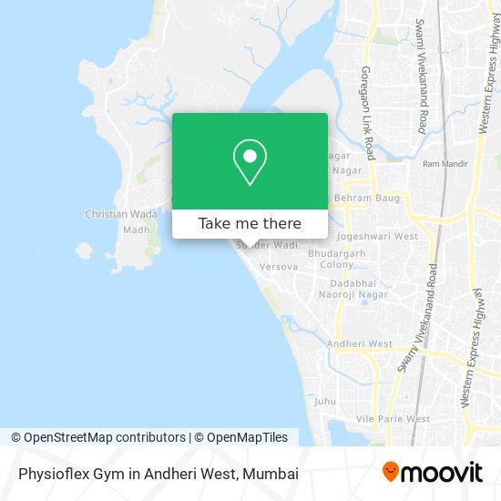 Physioflex Gym in Andheri West map