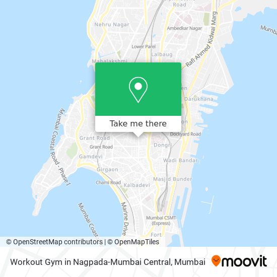 Workout Gym in Nagpada-Mumbai Central map