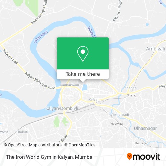 The Iron World Gym in Kalyan map