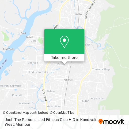 Josh The Personalised Fitness Club H O in Kandivali West map