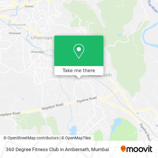 360 Degree Fitness Club in Ambernath map