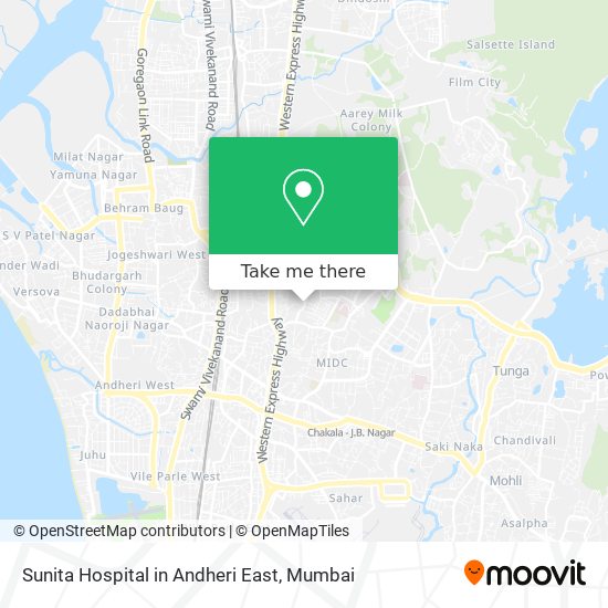 Sunita Hospital in Andheri East map