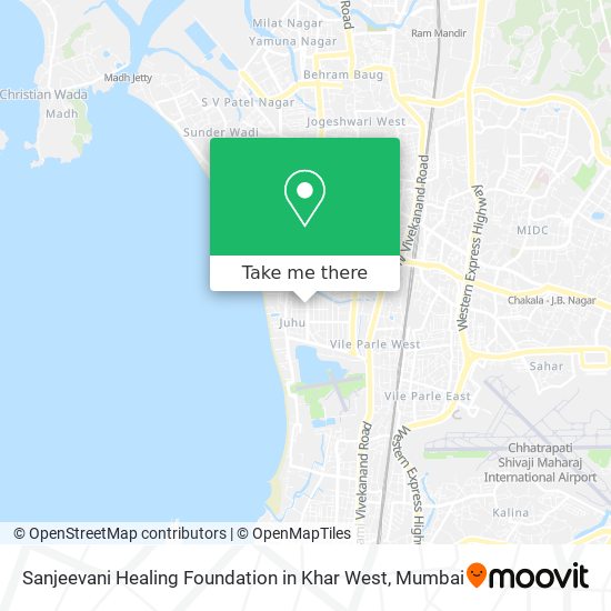 Sanjeevani Healing Foundation in Khar West map