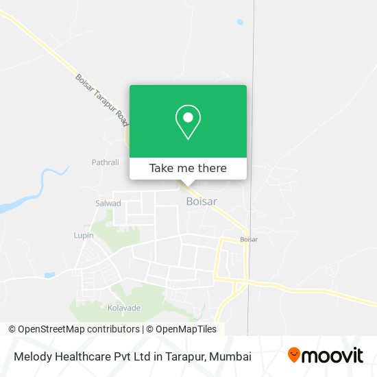 Melody Healthcare Pvt Ltd in Tarapur map