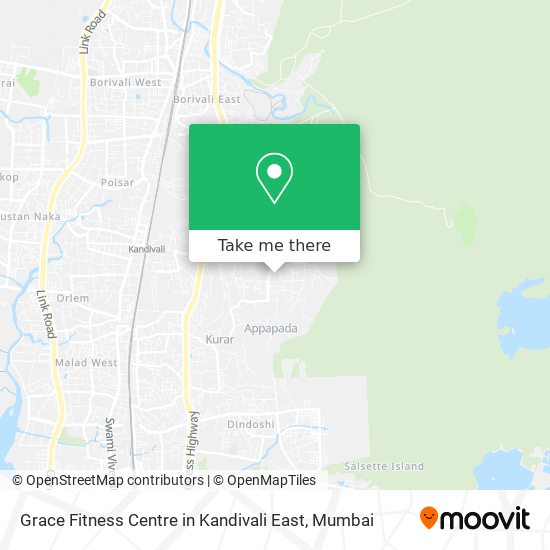 Grace Fitness Centre in Kandivali East map