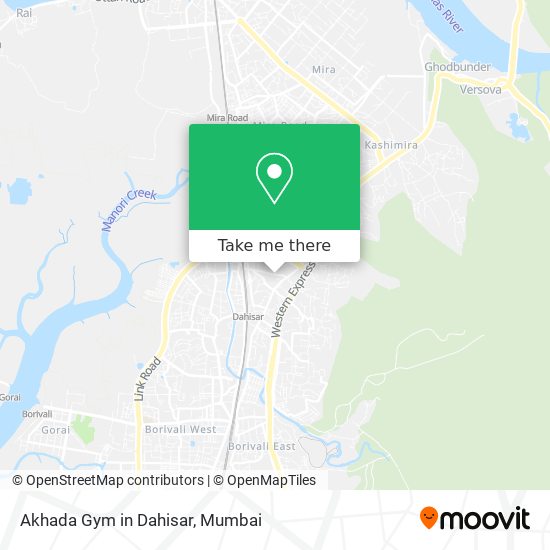 Akhada Gym in Dahisar map