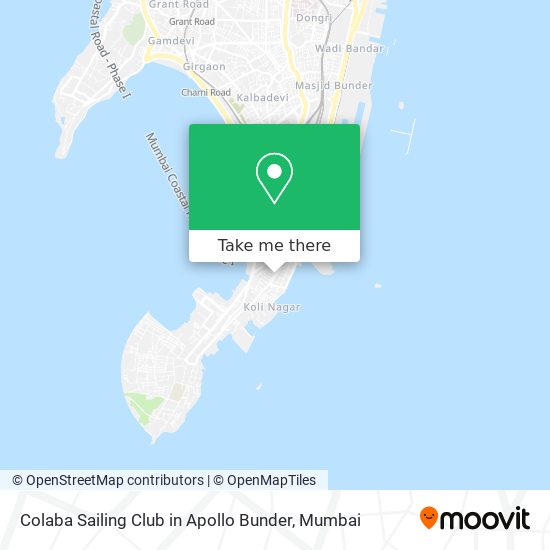 Colaba Sailing Club in Apollo Bunder map