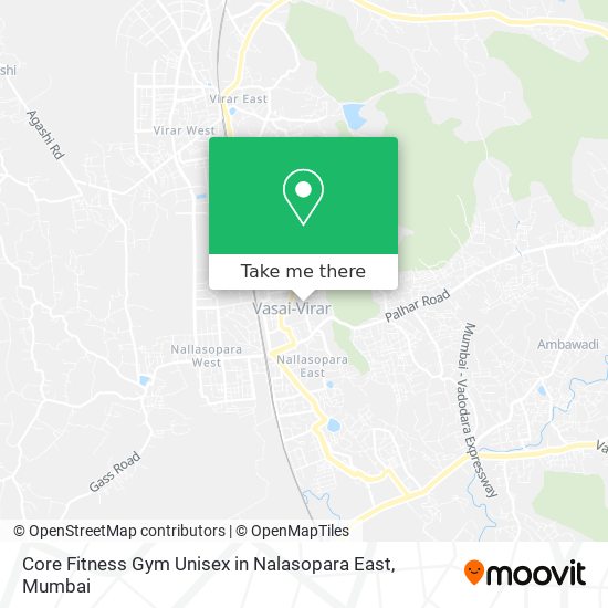Core Fitness Gym Unisex in Nalasopara East map