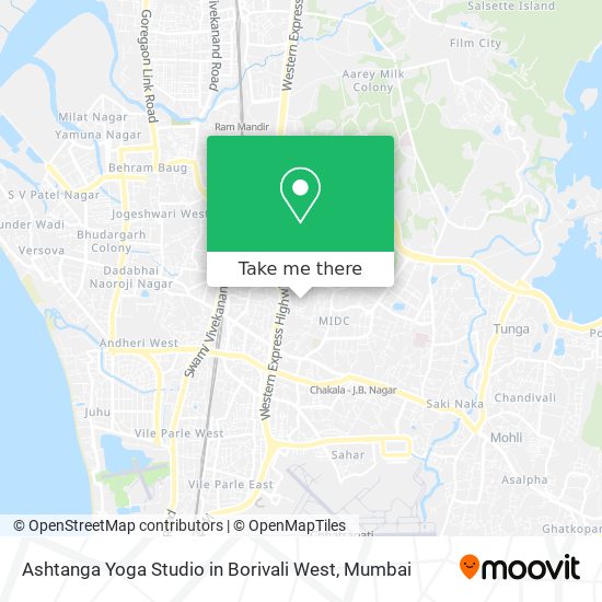 Ashtanga Yoga Studio in Borivali West map
