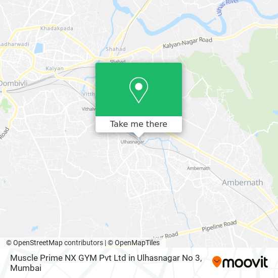 Muscle Prime NX GYM Pvt Ltd in Ulhasnagar No 3 map