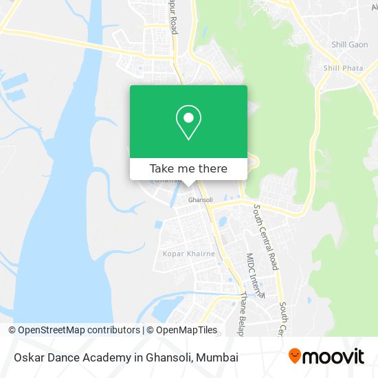 Oskar Dance Academy in Ghansoli map