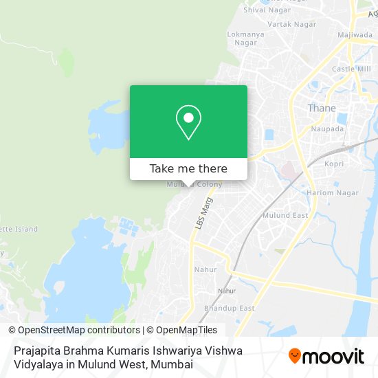 Prajapita Brahma Kumaris Ishwariya Vishwa Vidyalaya in Mulund West map